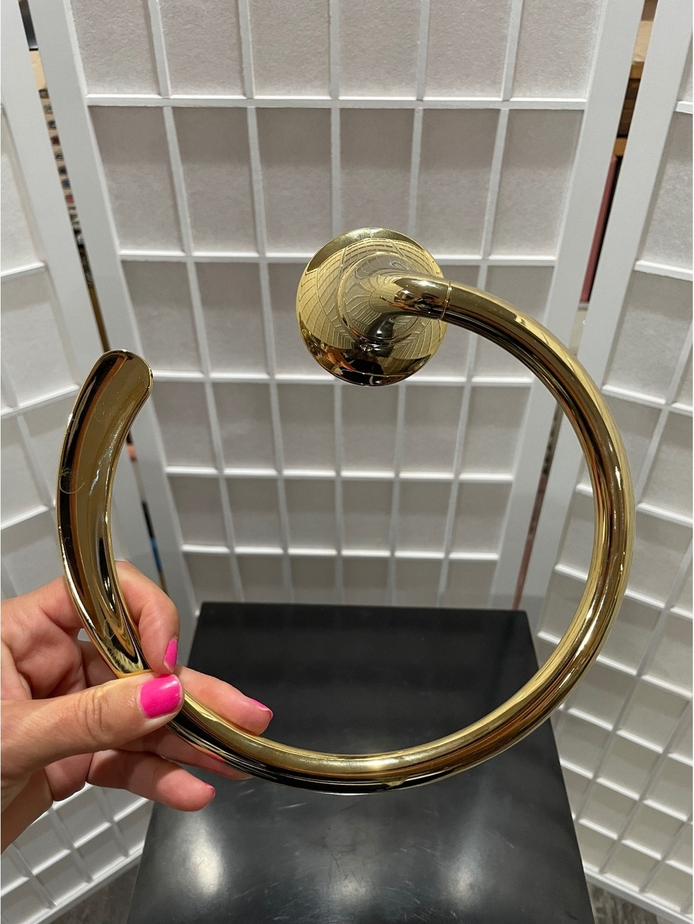 Vintage Brass Wall Mounted Towel Ring Holder